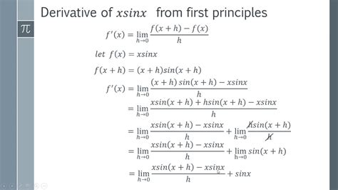 <b>Derivative</b> of log3x: The <b>derivative</b> of log3x is 1/x. . Derivative xsinx